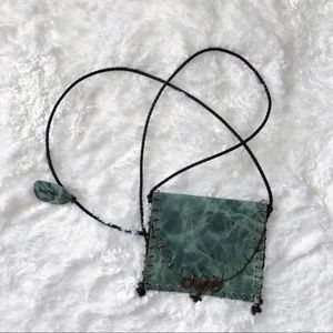 🧳 Handmade Genuine Leather Mini Flat Crossbody Purse